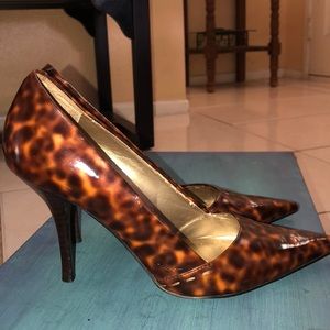 Nine West leopard patan heels